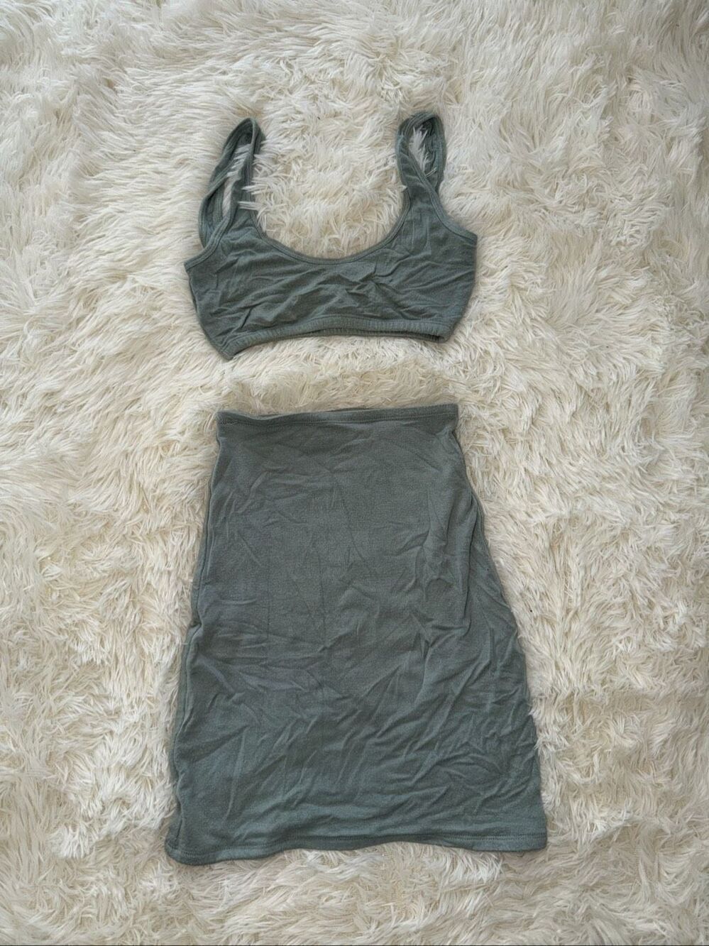 XS set top and skirt oh Polly color teal